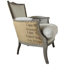 Beige Patrizia Wingback Linen Armchair